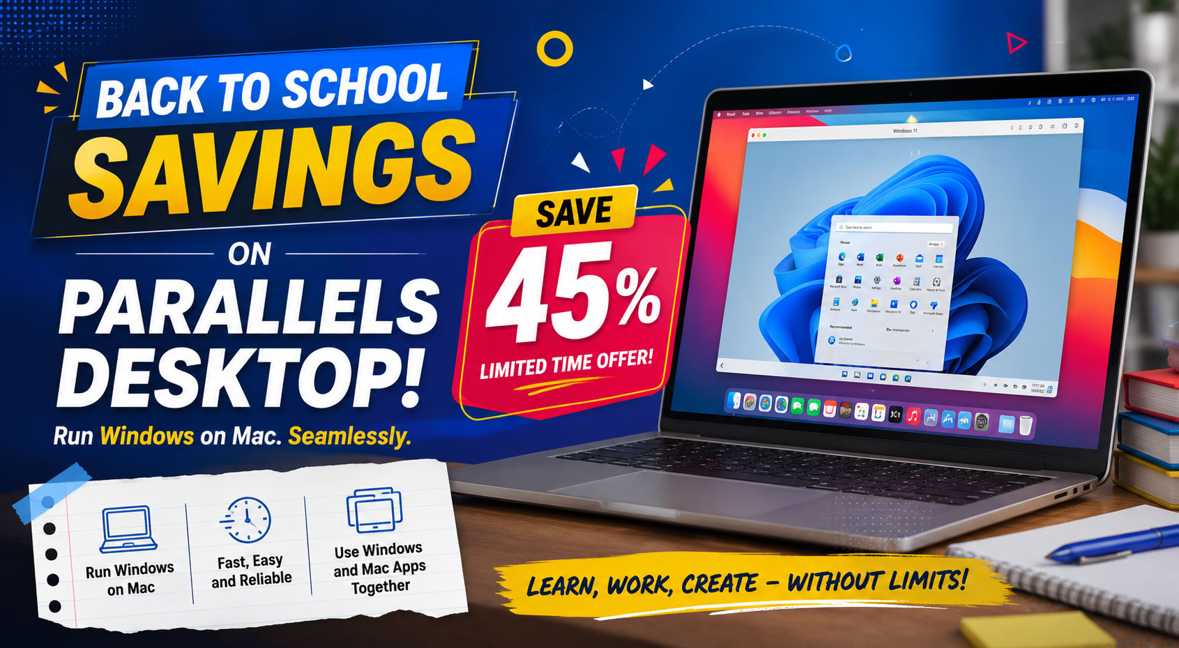 Back to School Savings on Parallels Desktop Save 45%